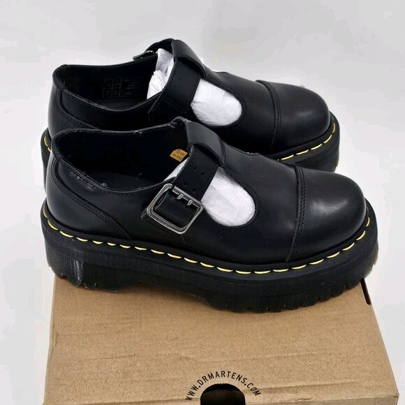 Dr. Martens Shoes - Dr Martens Bethan Oxford Platform Black Mary Jane Leather Shoes Womens US W5 NEW